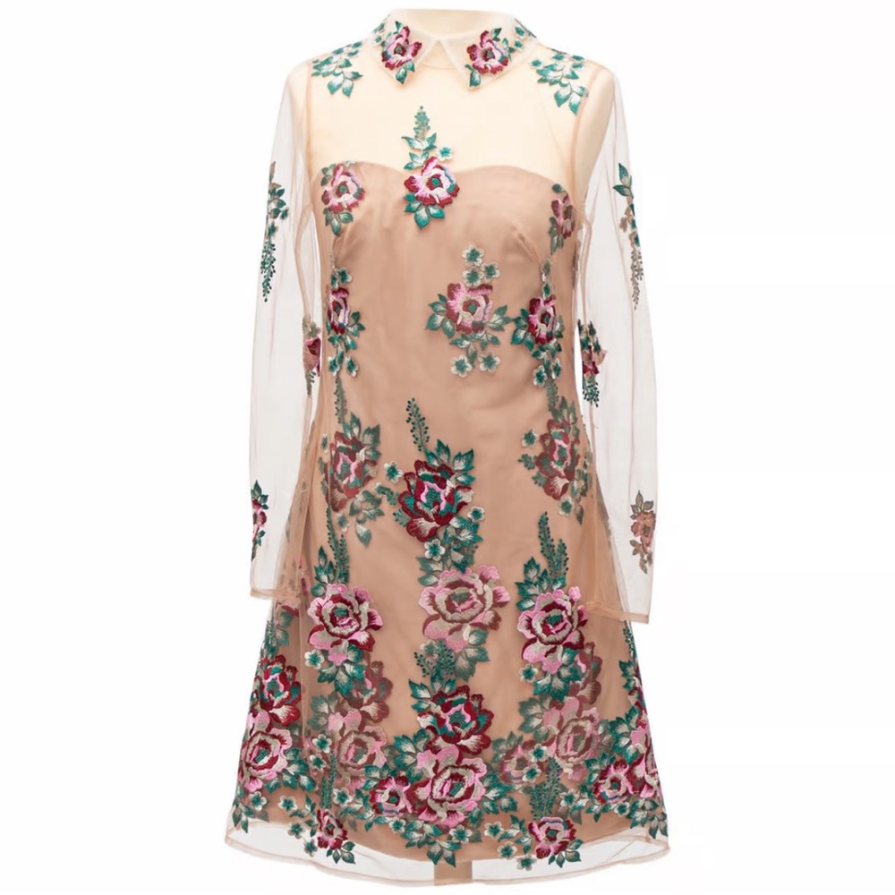 Marchesa ready to wear evening embroidered dress, size 2-4